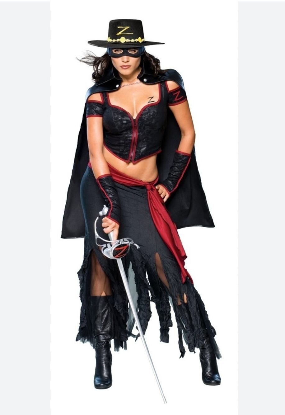 Secret Wishes Lady Zorro Halloween Costume Cosplay Adult Size M
